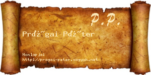 Prágai Péter névjegykártya